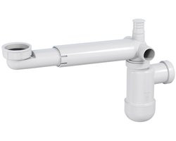 Prevex Serie - Telescopische Ruimtebesparende Sifon - Bidet en Wastafel - Preloc fi32 - Wandmontage