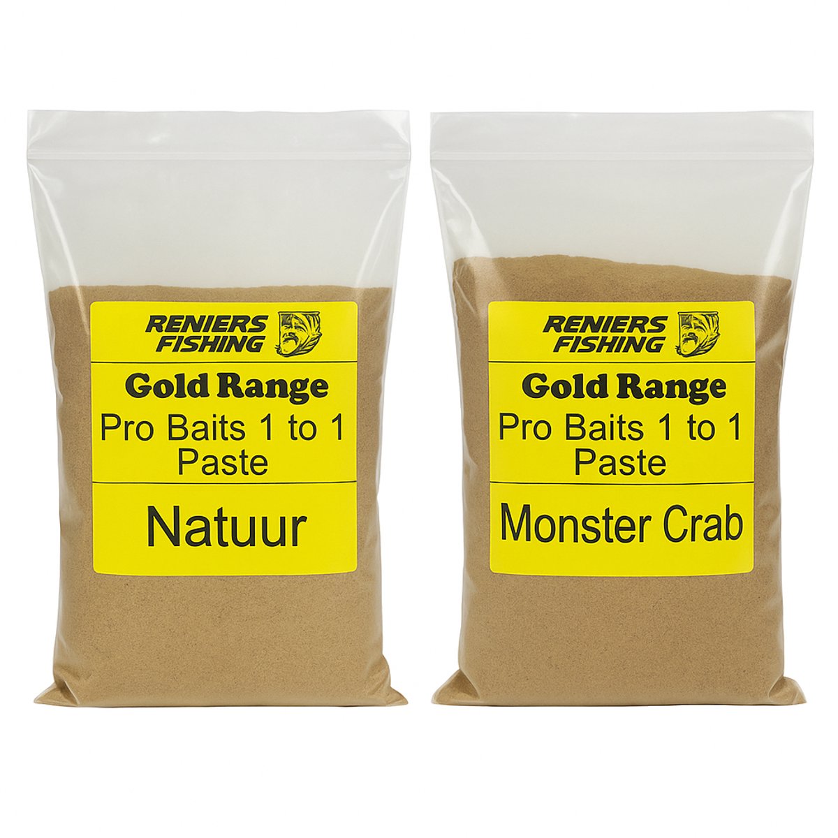 Reniers Fishing Gold Range ProBaits 1 To 1 Paste 1kg – Huisgemaakte Top Paste voor Karper & Method Feeder - Smaak : Squid & Octopus