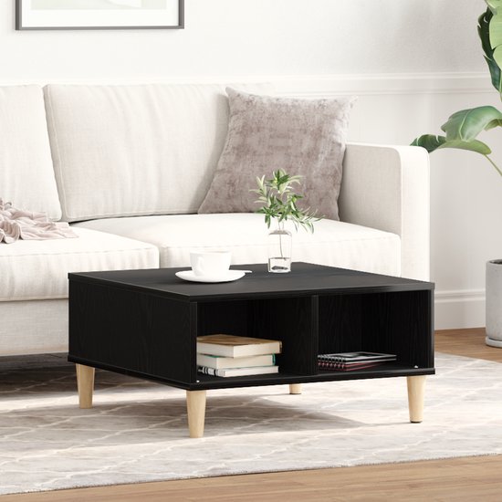 VidaXL Salontafel 45x45x30 cm massief grenenhout grijs