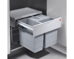 Hailo 3644731 - AS Ruimtebesparende Tandem S - 12L/8L/8L/Deksel