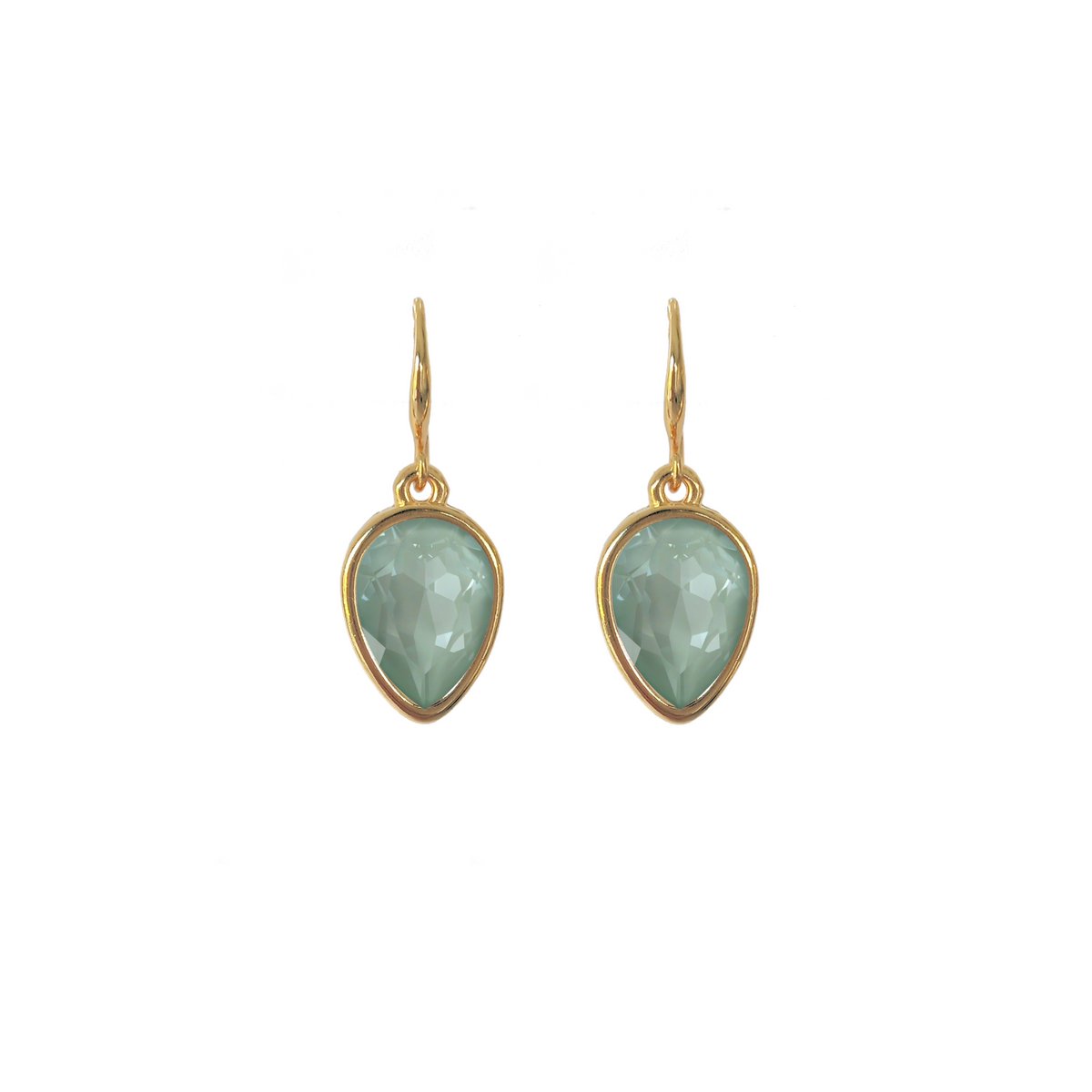 Agave oorhangers - Swarovski - Bliss Label - goud