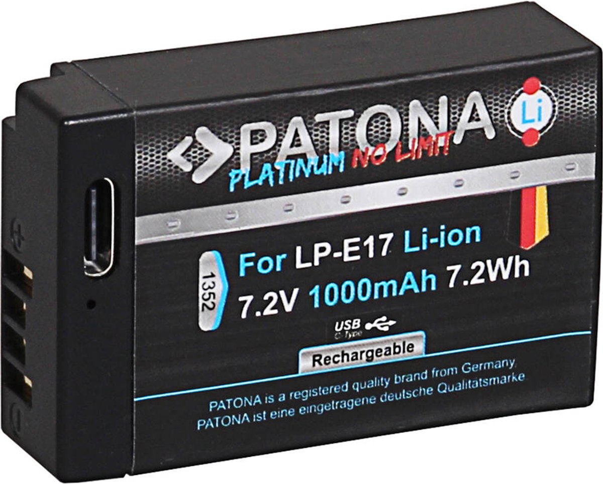 Patona Platinum Canon LP-E17 accu met USB-C