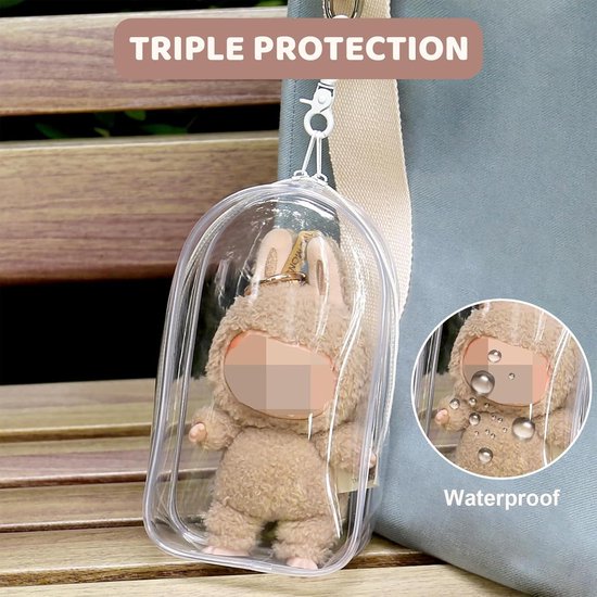 Housse De Protection Transparente Pour Figurines Labobo – 10 X 5 X 15 Cm – Sac à Fermeture éclair – Collectionneur