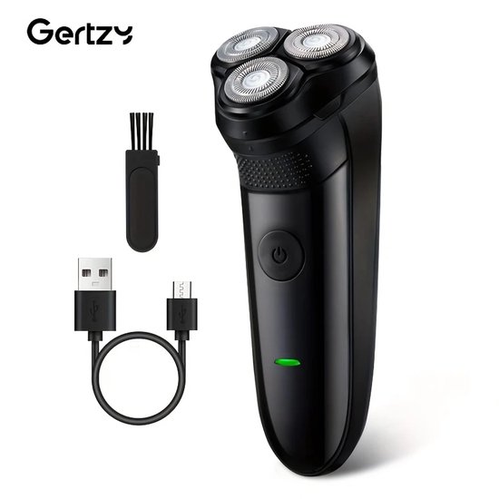 3koppen Gertzy Scheerapparaat - Usb Oplaadbare Scheerapparaat - Gezicht + Baard + Body Shaver - Voor perfecte Lichaamshaar verzorging - Unisex - Kleur: Zwart