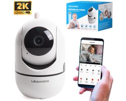 Wifi Babyfoon met Camera en App - Baby Monitor - 2K HD Camera - Op afstand bestuurbaar - Melding bij beweging en geluid - Spraakfunctie
