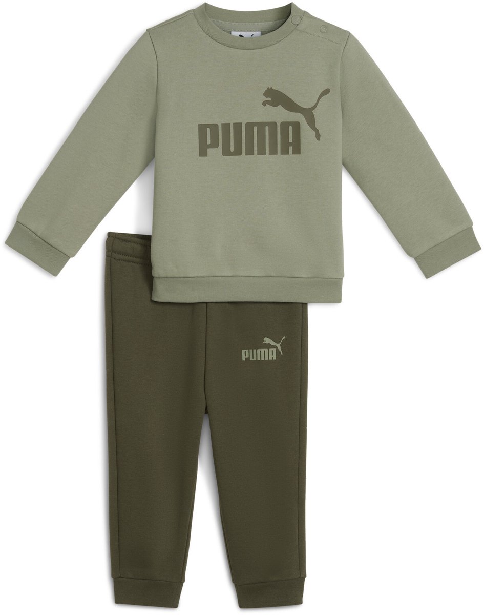 PUMA MINICATS ESS Crew Set FL INF Unisex Trainingspak Lux Army