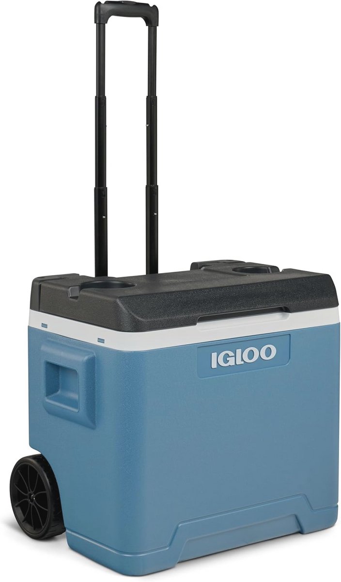 Passieve koelbox 42 liter met wielen en telescopische handgreep - Ideaal voor camping en picknicks