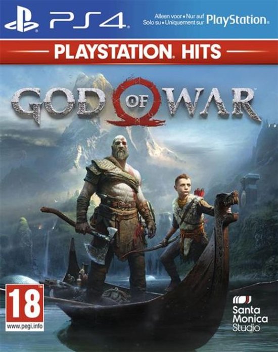 God of War 'Playstation Hits' PS4-hoes met Kratos en Atreus in boot, PEGI 18.