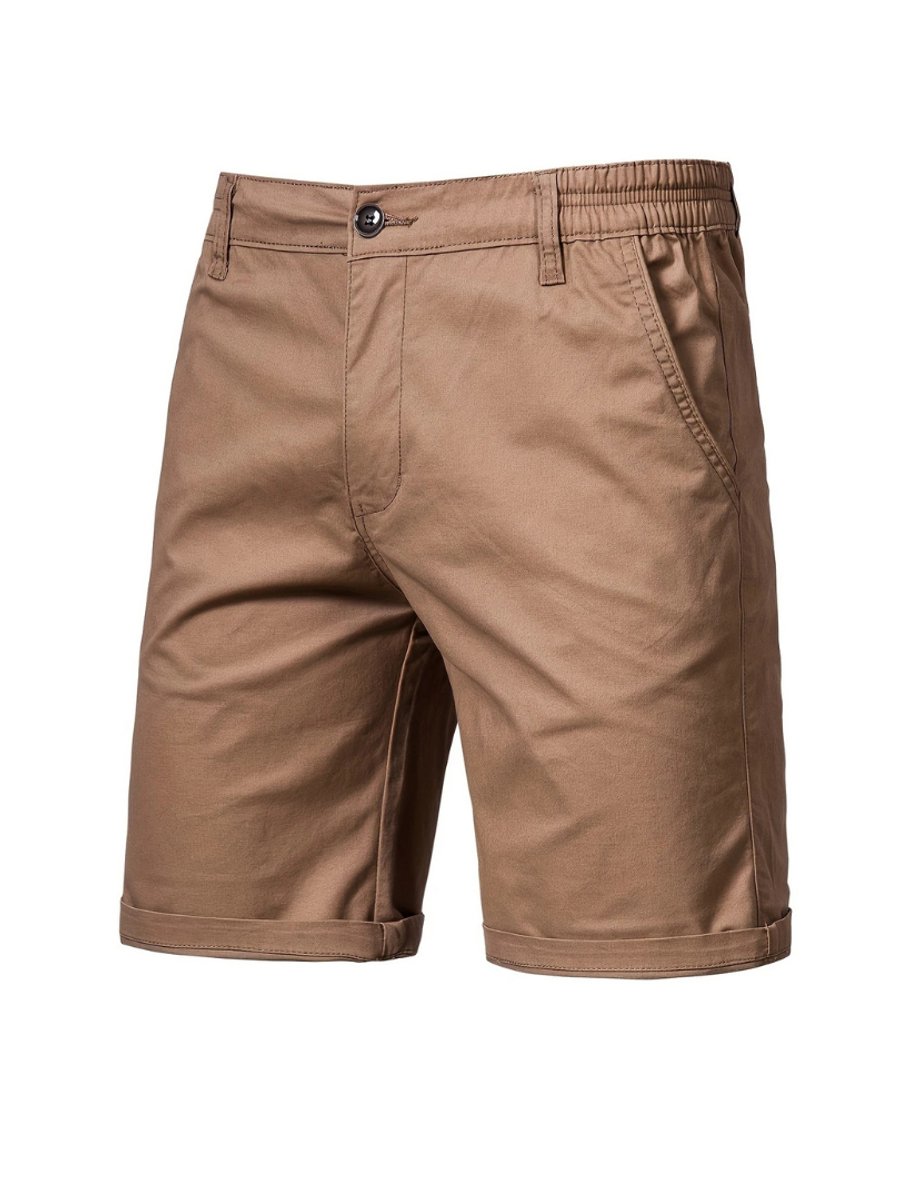 Nivard Korte Broek Heren Golfbroek Spijkerbroek met Zakken Volwassenen Jongens Shorts Lichtbruin