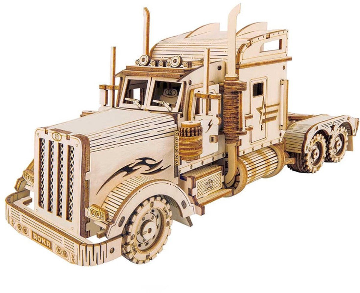 Robotime Modelbouwpakket Heavy Truck 22,4 Cm Hout 286-delig — afbeelding 2