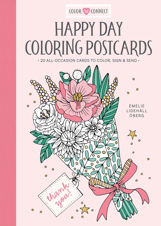 Color and Connect1- Happy Day Coloring Postcards - cover