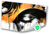 Oog in zwart wit abstract - Gezicht poster - Muurdecoratie oog - Street Art - Muurdecoratie kinderkamer - Muur kunst - poster 70x50 cm