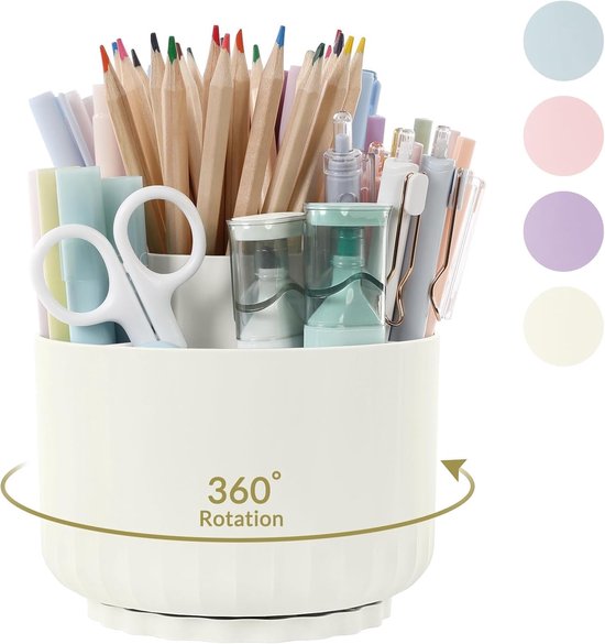 Draaibare pennenhouder, 360 graden draaibaar, bureau-organizer, rotatie