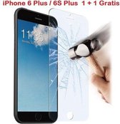 iPhone 6 Plus / 6S Plus 1 + 1 GRATIS Glazen tempered glass / Screenprotector