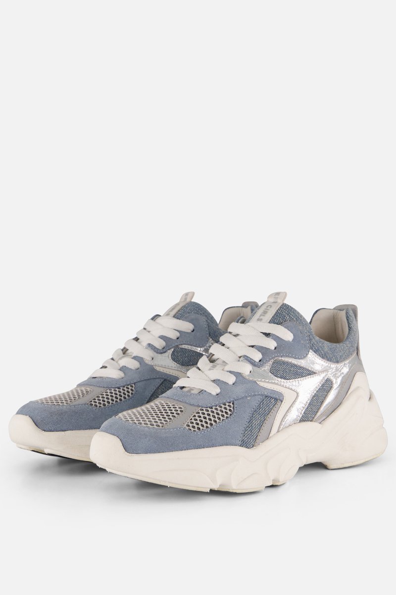 Muyters Denim Sneakers blauw Leer - Maat 37 - Kinderschoenen