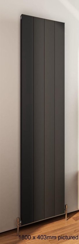 Intiem Skiën Harmonie Eastbrook Vesima zwart vertikale aluminium radiator 1800 x 303mm (  afgebeeld de 1800 x... | bol.com
