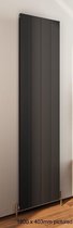 Eastbrook Vesima zwart vertikale aluminium radiator 1800 x 303mm ( afgebeeld de 1800 x 403mm)