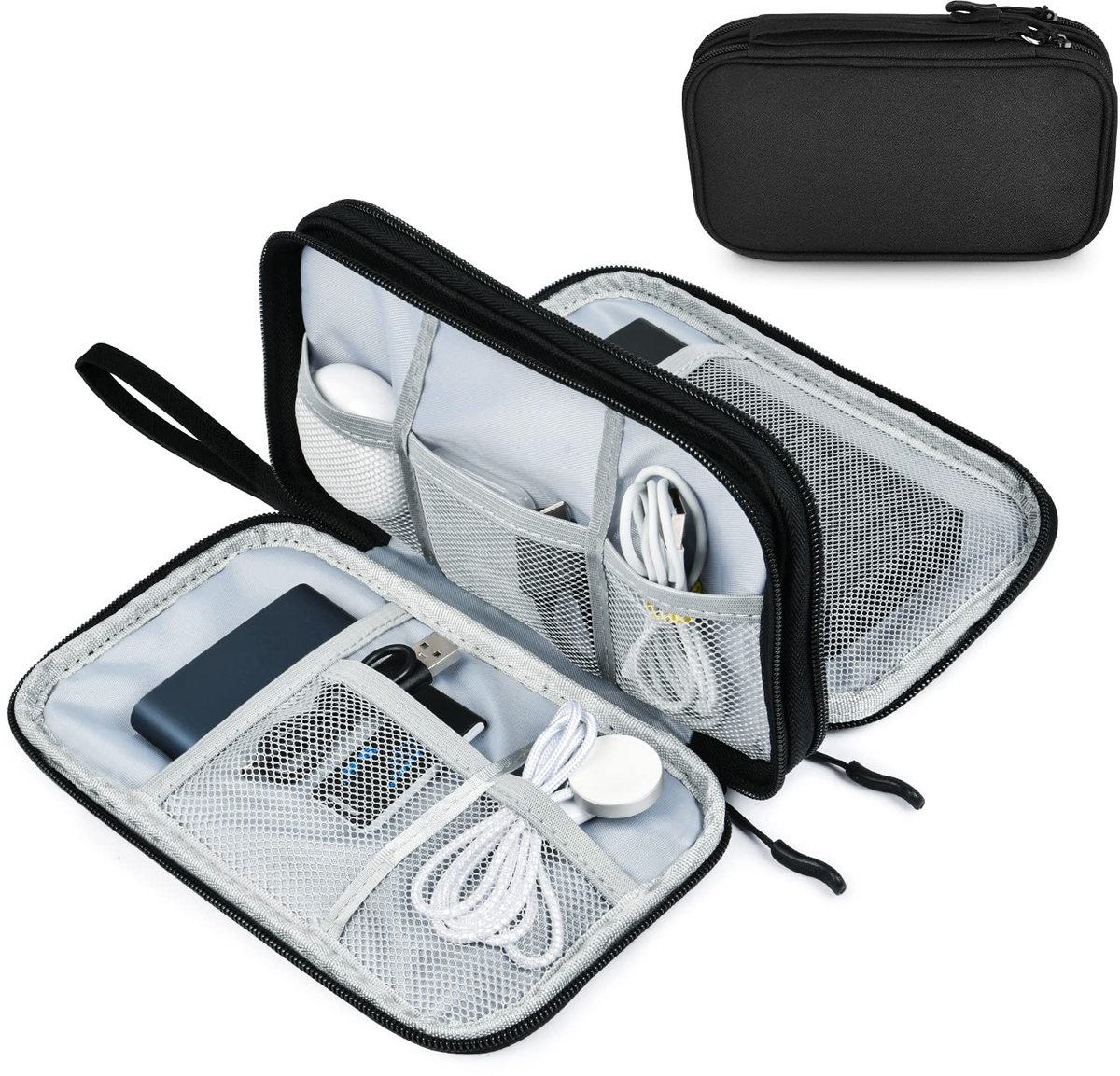Ibenzoa® Universele Elektronische Organizer voor Kabels en Accessoires met Dubbele Laag