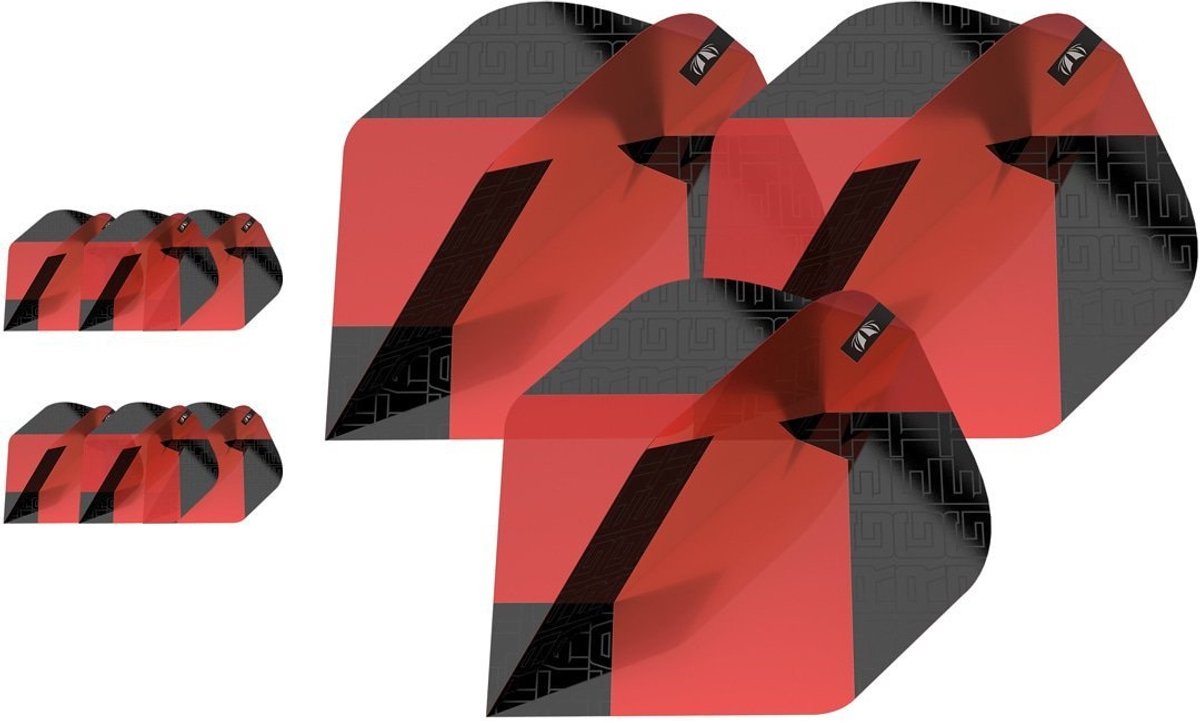 Target Tag 3 Set Black Red NO2 - Dart Flights