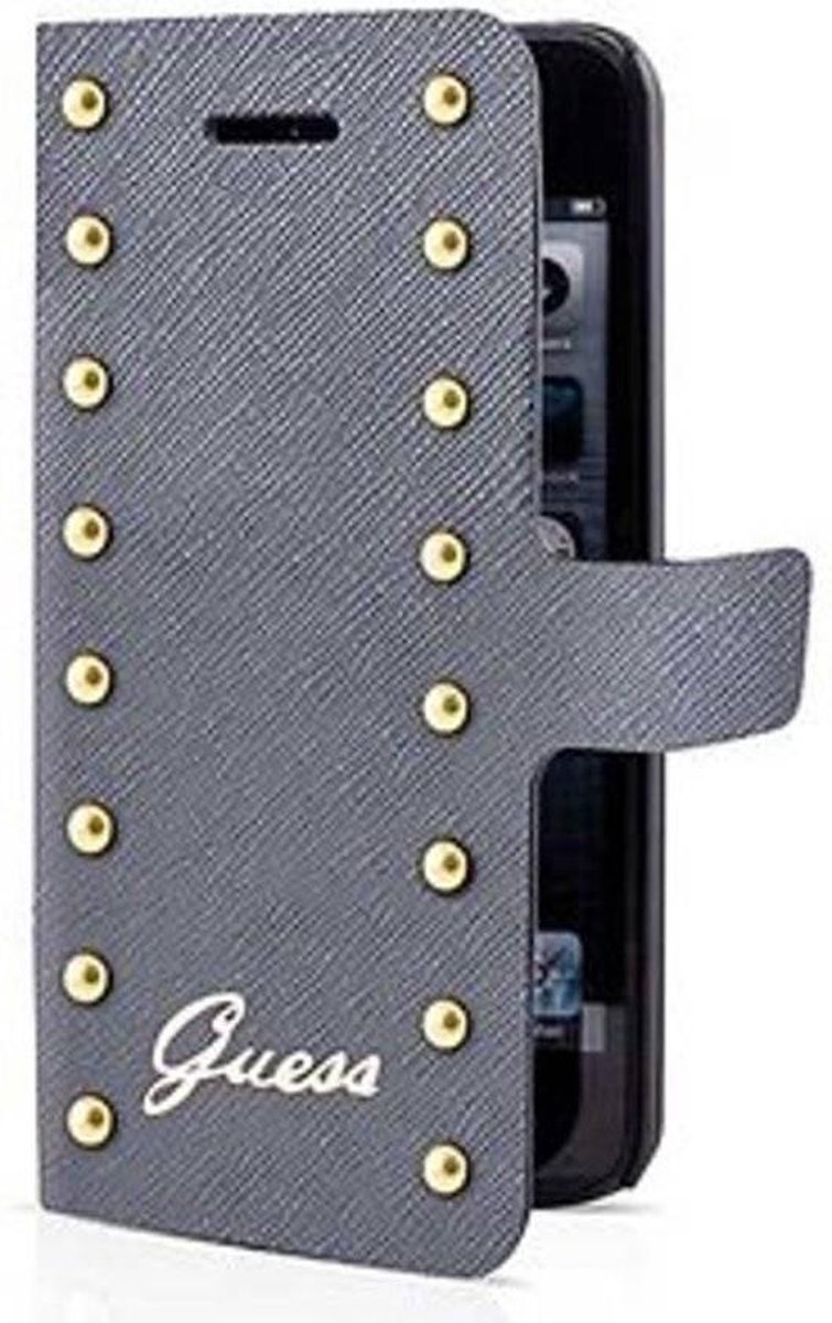 iPhone 5S/5 hoesje - Guess - Grijs - Kunstleer