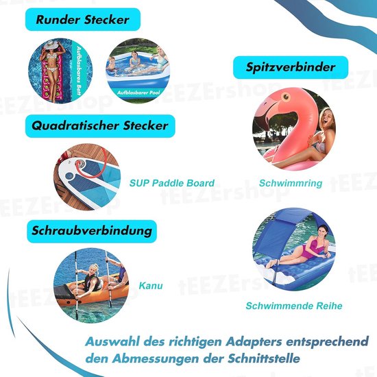 Universele Ventieladapter voor SUP Pomp en Opblaasartikelen met 4 Opzetstukken van Merkloos — afbeelding 5