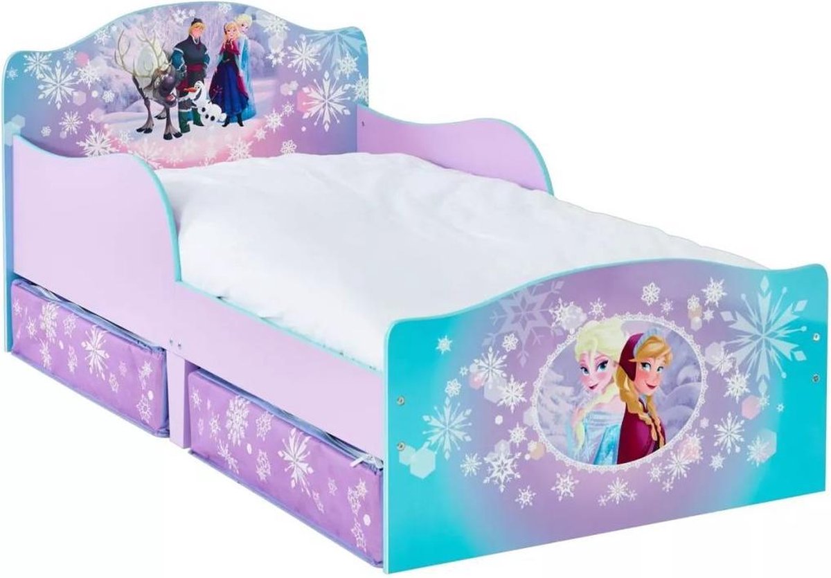 niet Bulk hop Disney Deluxe Kinderbed met 2 lades Frozen 140x70 cm WORL234023 | bol.com