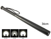 Zaklamp led- Militaire Zaklamp-LED verlichting 36 CM-Honkbalknuppel - Tachtische zaklamp-Knuppel zaklamp- Waterdicht-Zwart