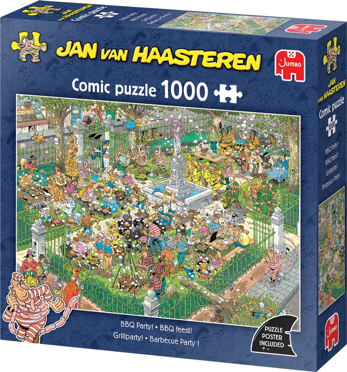 Jan van Haasteren - BBQ Feest! - 1000 stukjes puzzel - Legpuzzel — afbeelding 4
