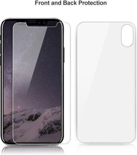 IPhone X Xs en verre trempé transparent avant et arrière | bol.com