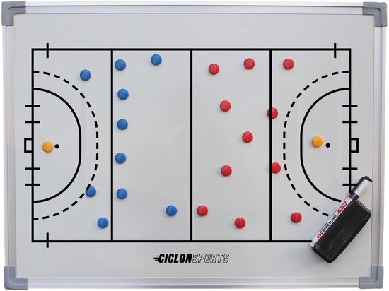 Tableau d'entraînement de Hockey - Tableau tactique 45 x 60 cm - Tableau d'entraînement magnétique avec sac de transport et accessoires - Ciclón Sports