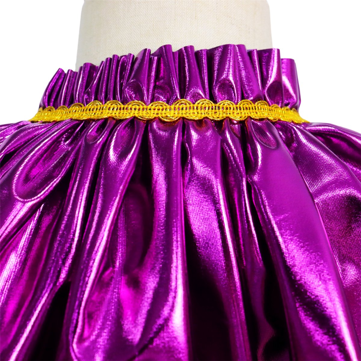 Joya Kids® Verkleedset Meisje | Superhelden Outfit Kind | Tutu Rok + Metallic Cape + Masker | Superheldin Ster | Prinses | Meisje Verkleedset | Prinsessencape | Carnaval | Verkleedkleding 3-delig | Paars — afbeelding 8