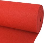 vidaXL Tapis uni 1x24 m rouge