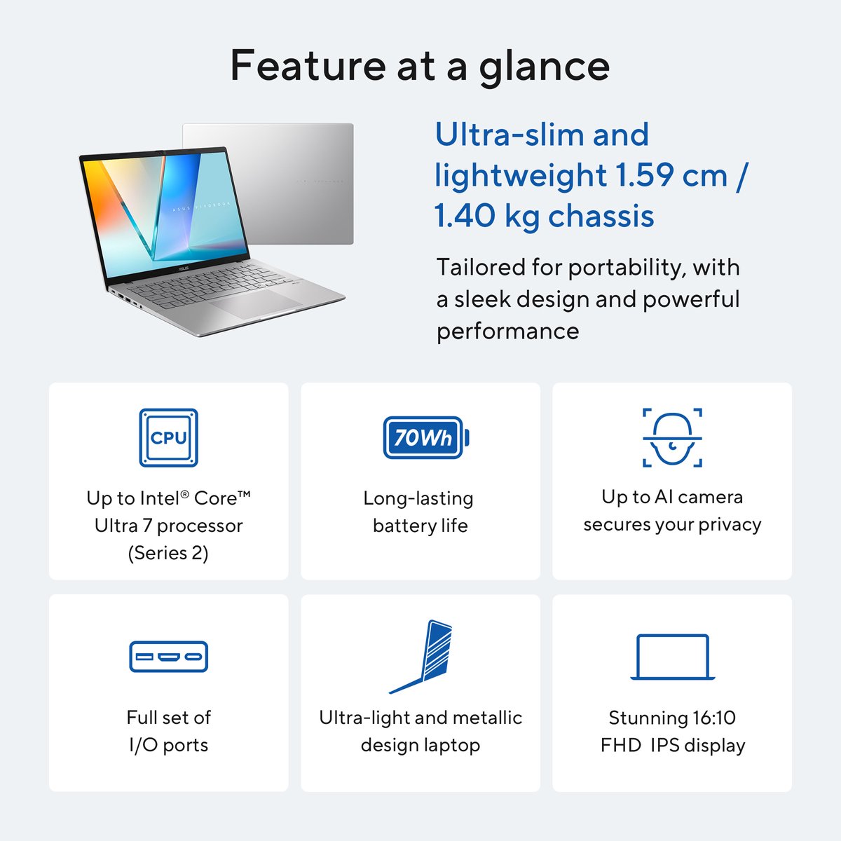 ASUS Vivobook S14 S3407VA-LY031W - Laptop - 14 inch — afbeelding 2