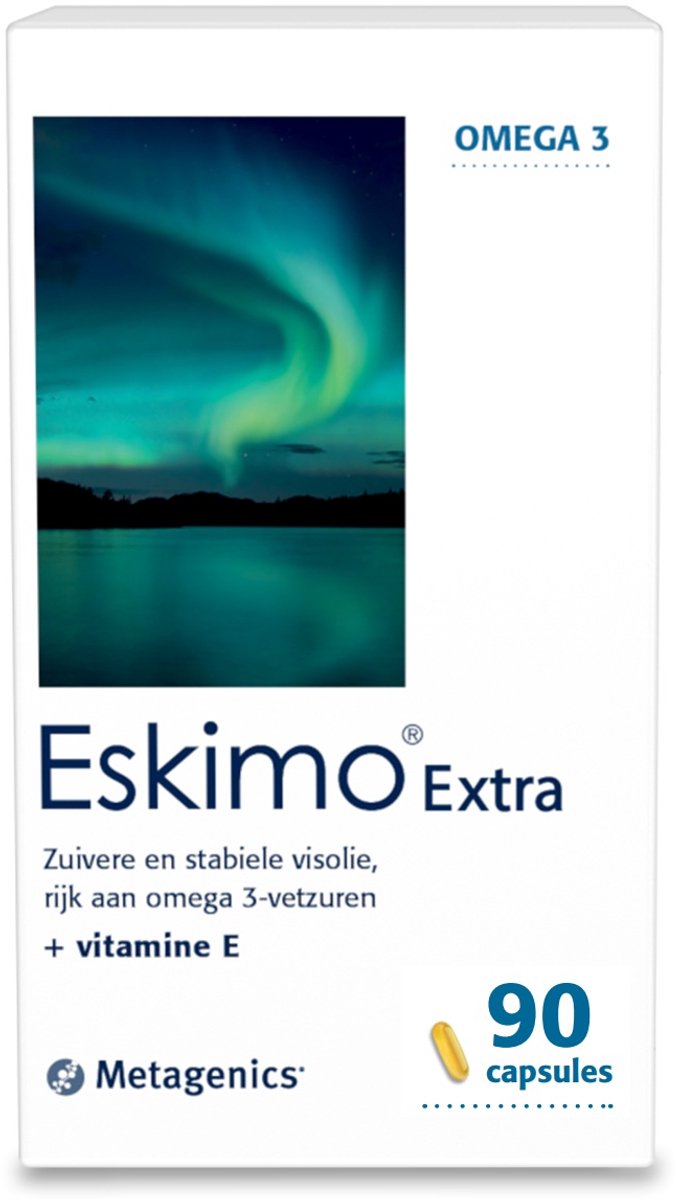 Goedkoopste Eskimo Extra - Omega 3 visolie supplement – 300 mg EPA & 200 mg DHA vetzuren per capsule - Goed opneembaar - Natuurlijke, Duurzame Visolie (Friend of the Sea) – Ondersteunt Hart- & Hersenfunctie – Geschikt voor Zwangerschap – 90 Capsules