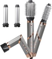 Bol.com VistaSonic SuperWrap® 5 in 1 - Multistyler - Airstyler - Krultang - Fohnborstel - Graphite Grey aanbieding