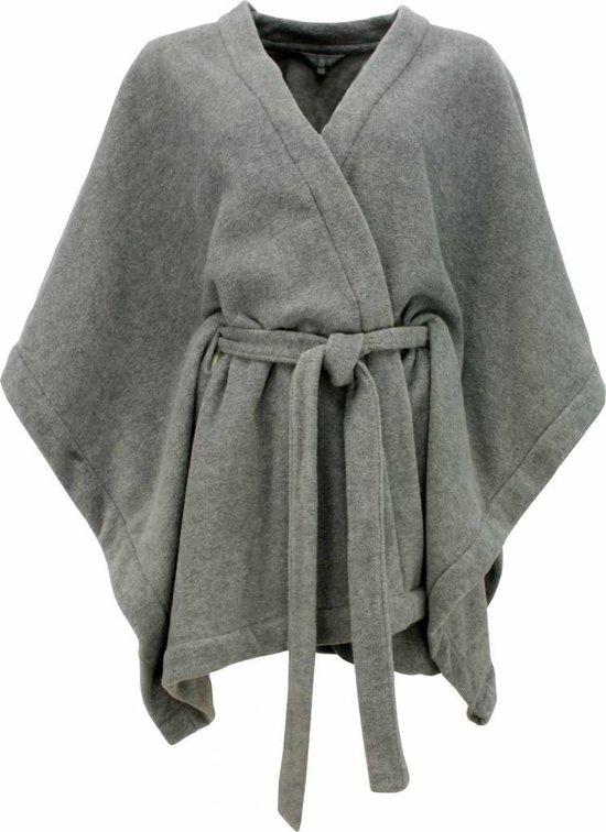 Trendy dames poncho in micro fleece. Grey Melange N7 | bol.com