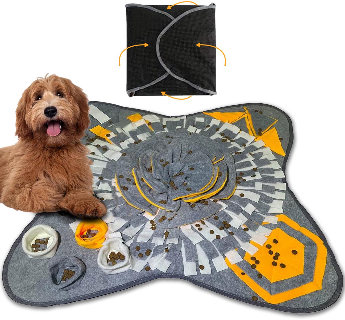 Pawello Interactieve Snuffelmat voor Honden en Katten, stimuleert natuurlijke snuffelinstincten en langzamer eten