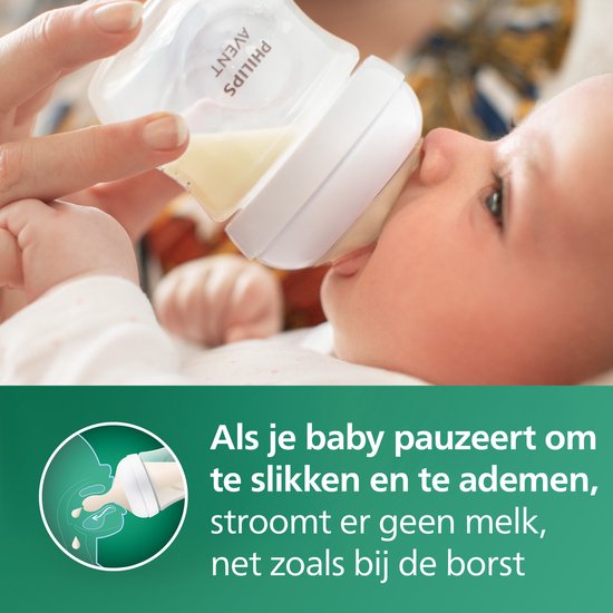 Biberon Philips Avent Natural Response - 1 Biberon - 240 ml - 1 Mois et + - Tétine Speed 3 - Glas - SCY933/01 - Biberons