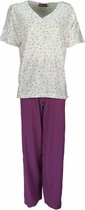 Medaillon Dames Pyjama Paars - Maten: L