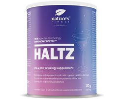 Nature's Finest Haltz Anti-Kater Poeder 120 g – Tegen Kater, Vermoeidheid & Misselijkheid – Met DHM Flavonoïden, Elektrolyten, BCAA, Vitamine C & B-complex – Voor Energie, Leverdetox & Sneller Herstel na Alcohol