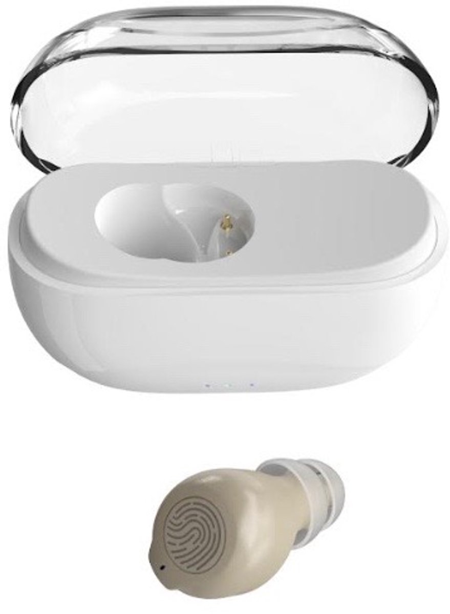 medj- Gehoorapparaat -Magnetisch- Opberg box - Oplaadbaar in box 1x Mini Intelligent digitaal Gehoorapparaat - 8 Volume standen - Geluid Reductie - Universeel