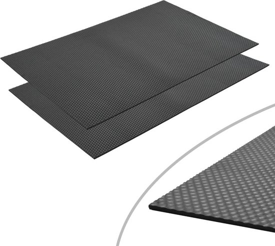 vermogen Walging Omgekeerde vidaXL Stalmatten anti-slip 2 st kiezel 6 mm 1.2x0.8 m rubber | bol.com