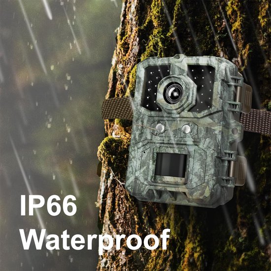 ZYJDGNNY 8K 60MP WiFi Wildlife Camera met nachtzicht en 32GB SD-kaart, Motion Activated IP67 waterdicht 100ft bereik 120° brede hoek, 42 stuks infrarood leds zonder gloed