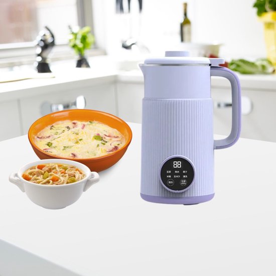 Soepmaker - Blender - Sojamelk Maker - Paars van LUNDENTECH — afbeelding 2