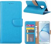 Ntech Samsung Galaxy A6 (2018) case Turquoise Portemonnee hoesje met opbergvakjes