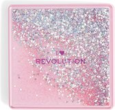 Makeup Revolution London - I HEART REVOLUTION - One True Love Oogschaduw Palet - Roze verpakking met glitters erin verwerkt - Hoog gepigmenteerde oogschaduw # Musthave
