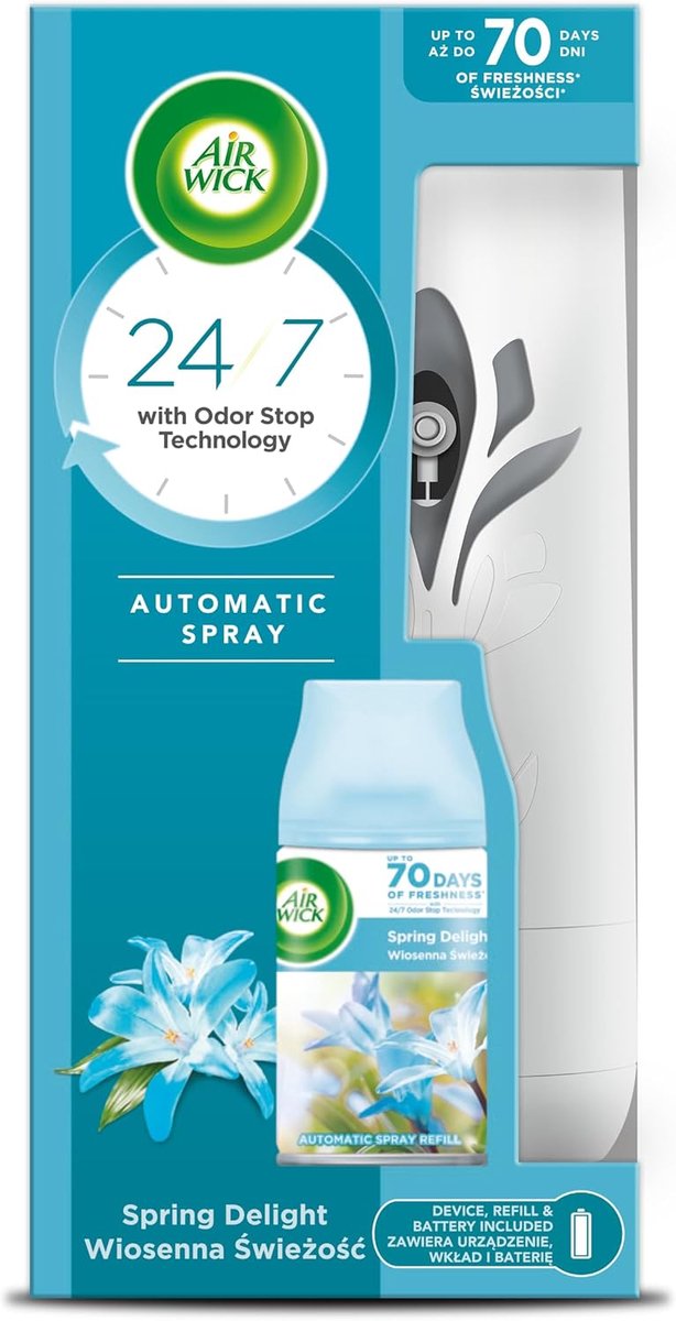 Automatische Luchtverfrisser voorjaarsverse 250 ml - Verspreid een Frisse Geur in Huis