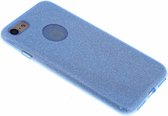 Blauwe Glitter TPU Hoejse iPhone 8 / 7