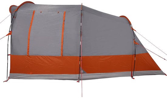 vidaXL - Tunneltent - 3-persoons - waterdicht - grijs - en - oranje van Vidaxl — afbeelding 3