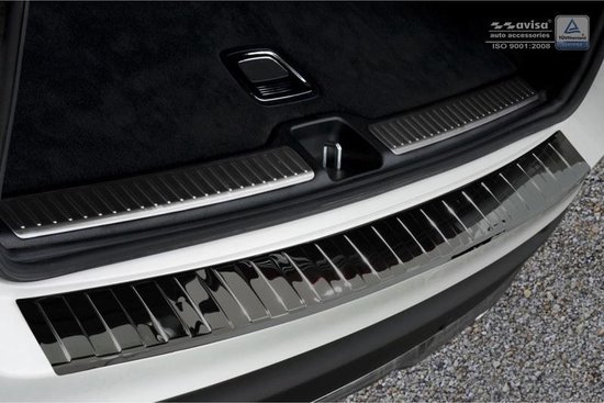 Foto: Avisa zwart chroom rvs achterbumperprotector passend voor mercedes glc 2015 ribs 